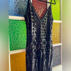 Black sequence gown.. size med/large